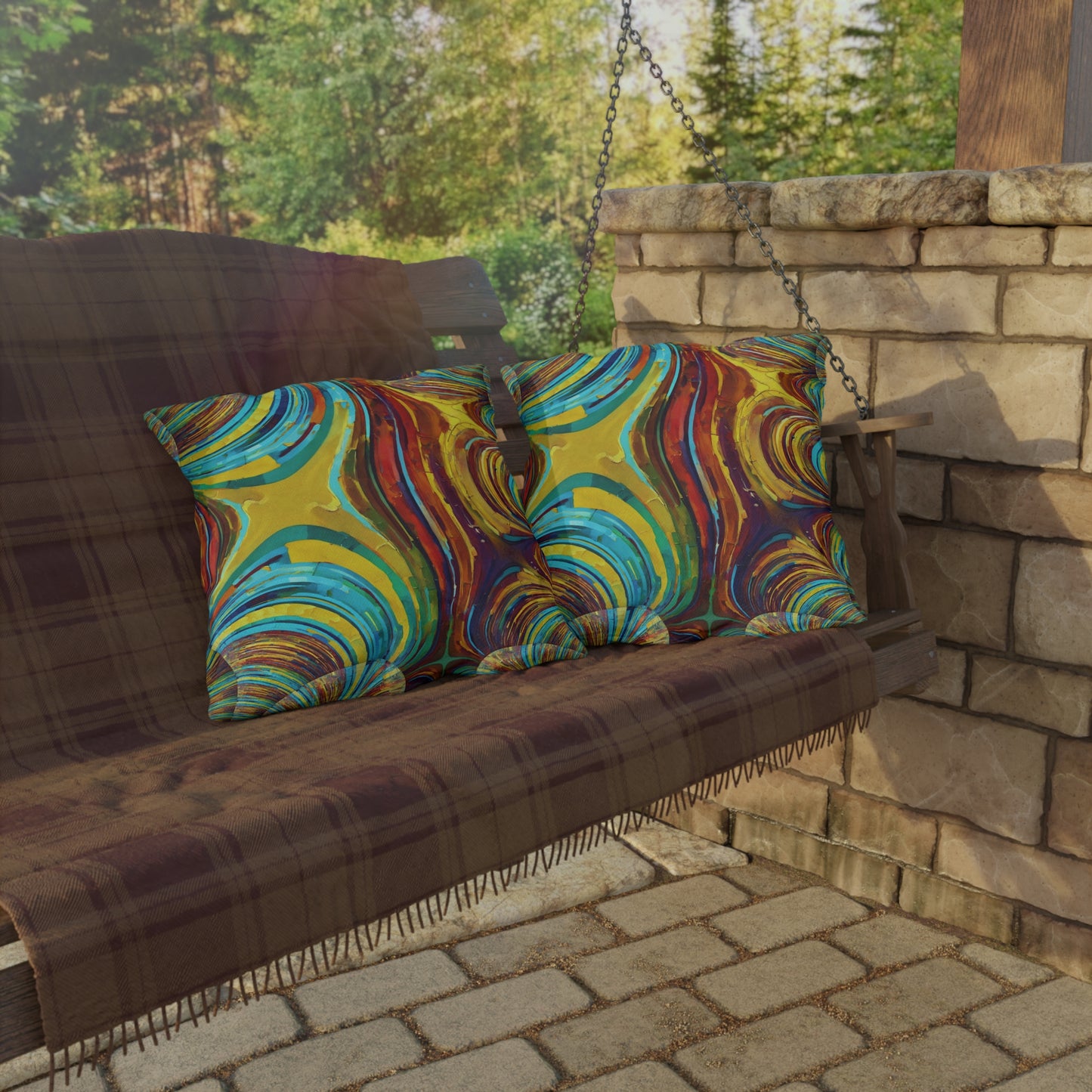 Uzi Spiral Alpha 20" x 20" Outdoor Pillow