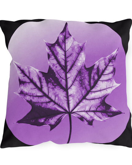 Purple Maple Leaf 18" x 18" Outdoor Pillow