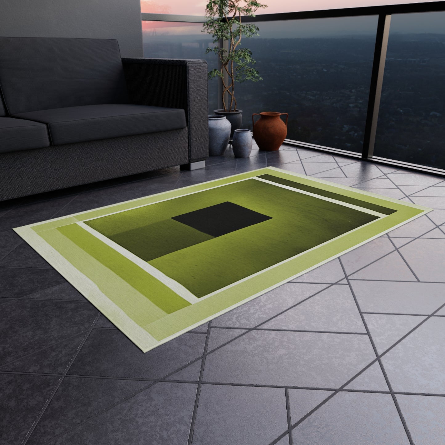 Lemongrass Shadow 48" x 72" Outdoor Rug