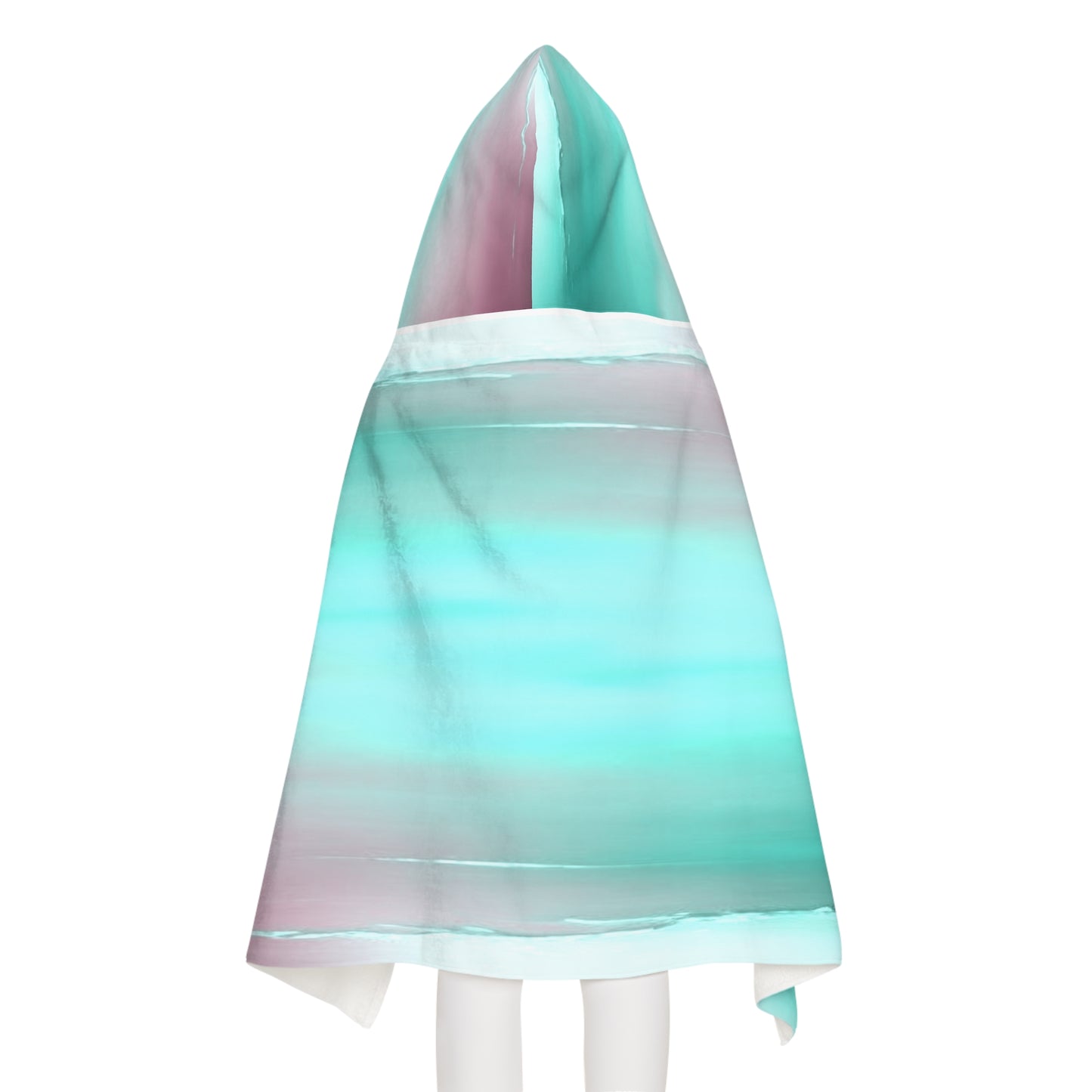 Green Sea Lavender Fog Youth Hooded Towel, 24" x 48"