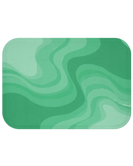 Mint Green Wavey 24" x 17" Bath Mat
