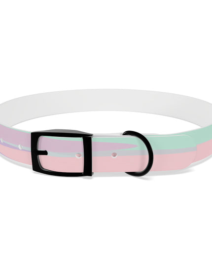 Pastel Peach and Soft Green Patches Extra Large Dog Collar