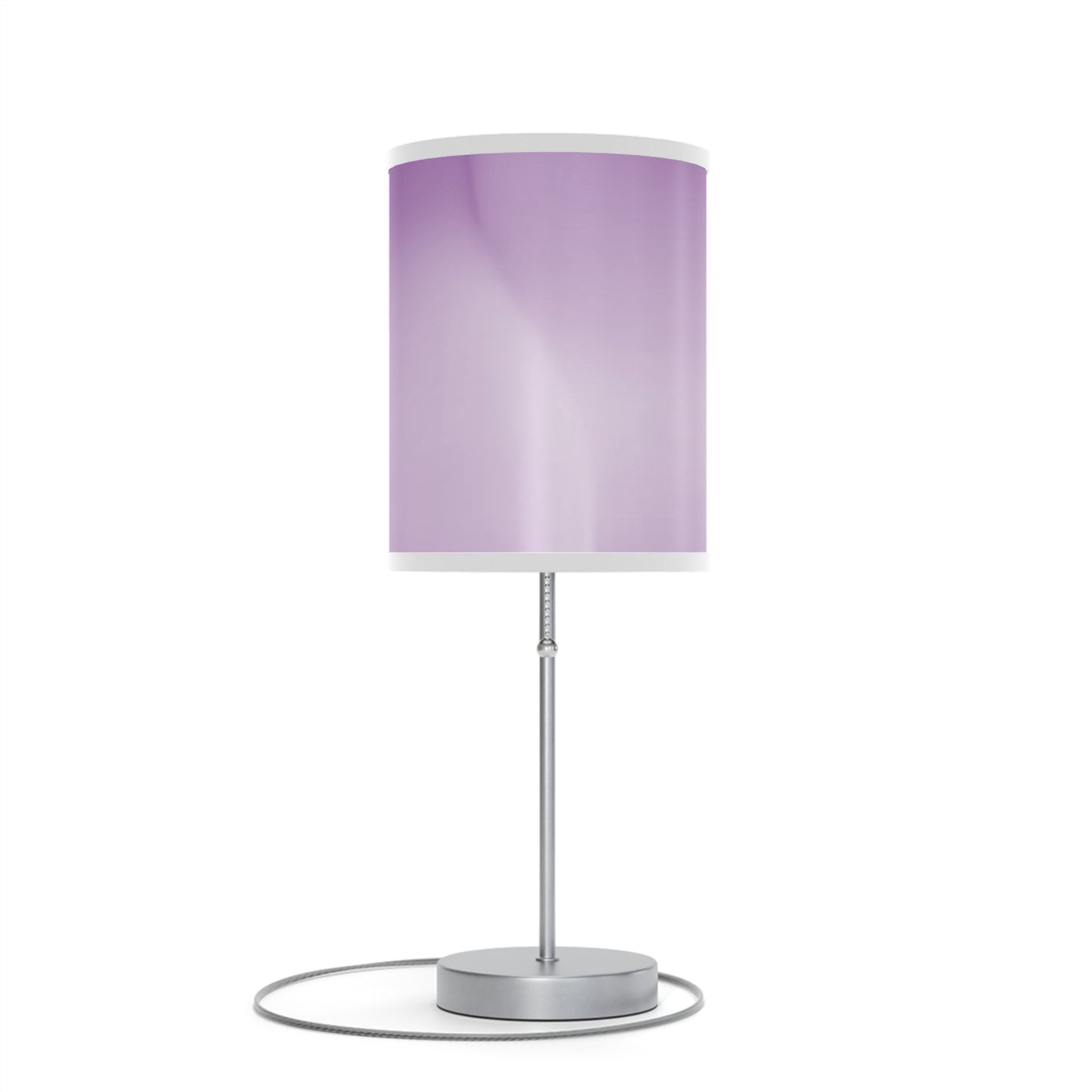 Soft Lavender Fade Table Lamp on a White or Silver Stand, US|CA plug