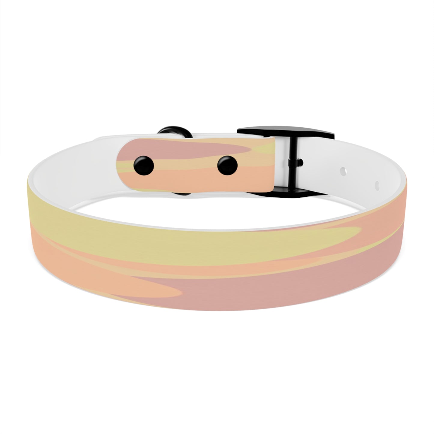 Pastel Hot Peach Patches Medium Dog Collar