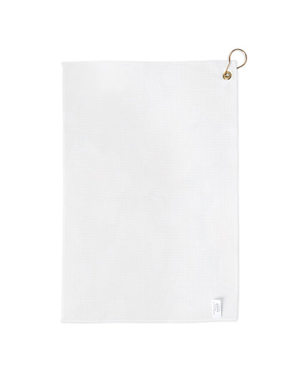 Peach and Blue Gray Floral Bunch Golf Towel, 16" x 24"
