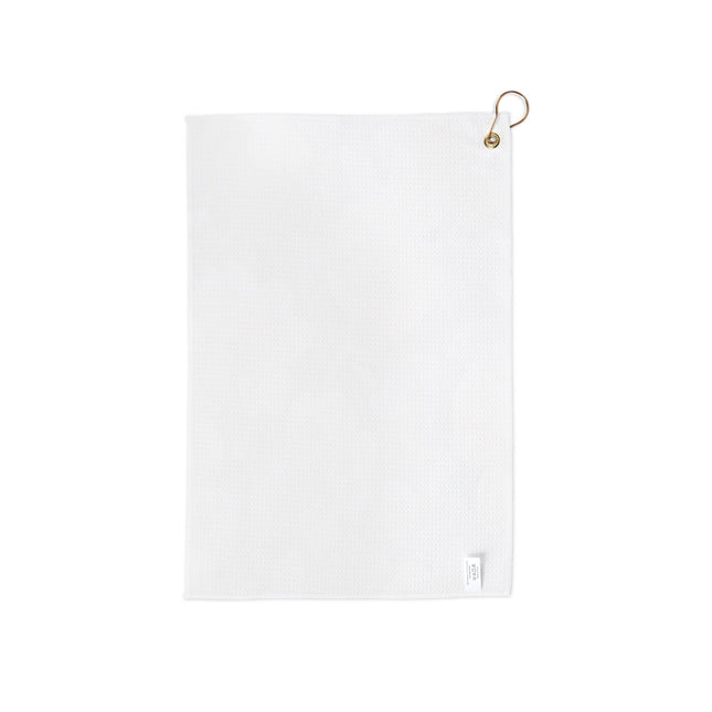 Peach and Blue Gray Floral Bunch Golf Towel, 16" x 24"