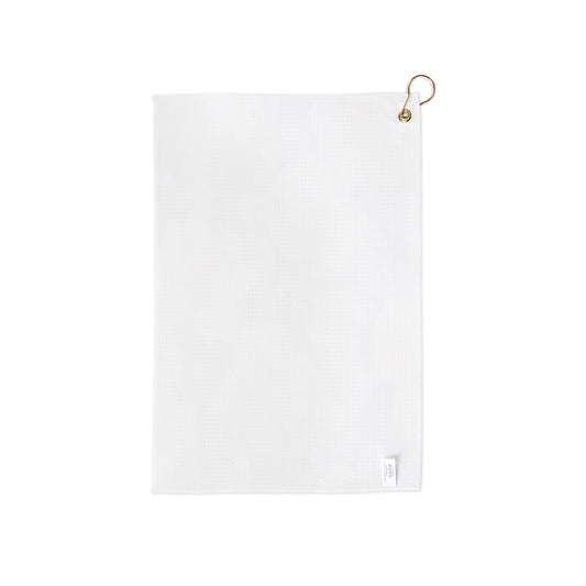Peach and Blue Gray Floral Bunch Golf Towel, 16" x 24"