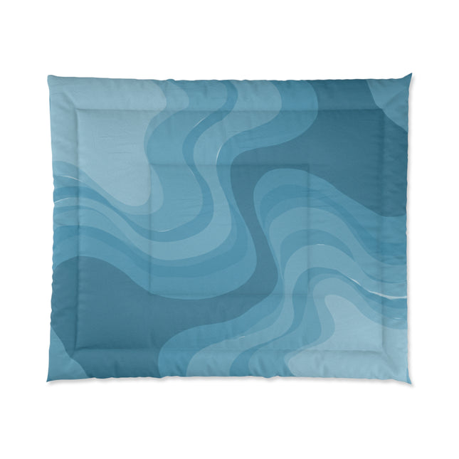 Sky Blue Wavey 104" × 88" Comforter
