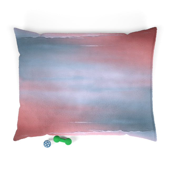 Gray Sea Pink Fog 50" × 40" Pet Bed