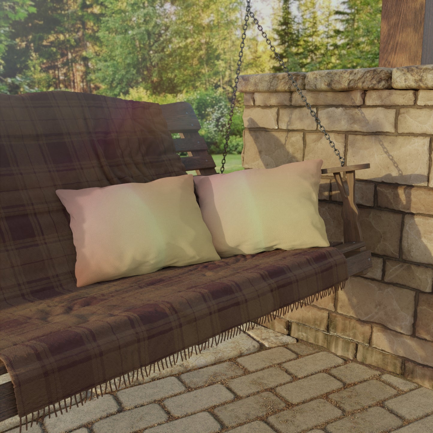 Hot Peach Fade 20" x 14" Outdoor Pillow