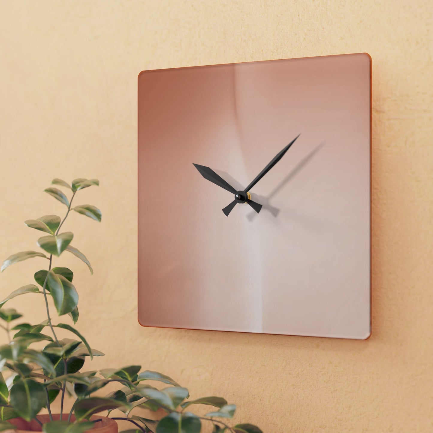 Soft Fade Acrylic Wall Clock, Round or Square, 10.75" x 10.75"