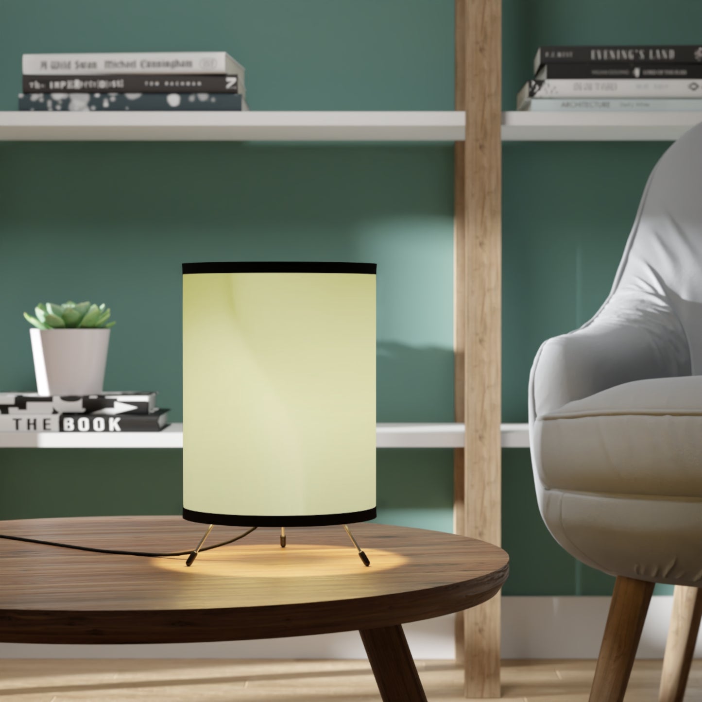Lemon Fade Tripod Lamp with High-Res Printed Shade, US\CA plug