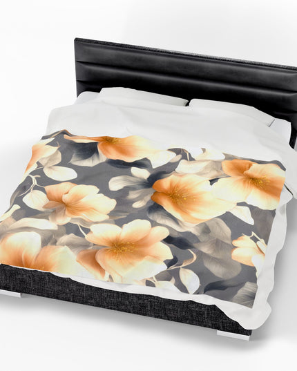 Soft Blossom Floral Bunch Velveteen Plush Blanket, 60" x 80"