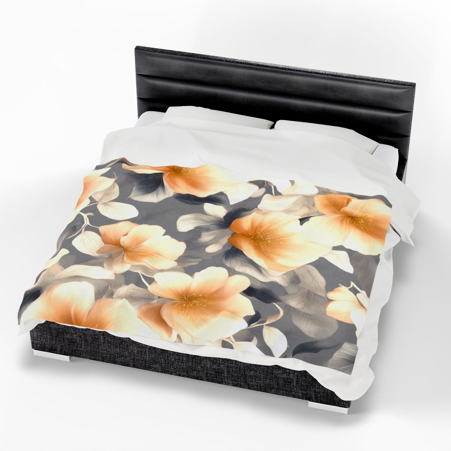 Soft Blossom Floral Bunch Velveteen Plush Blanket, 60" x 80"