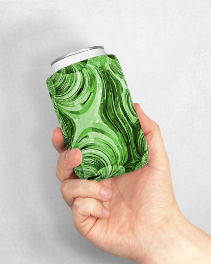 Uzi Spiral Mint Pastel 12 oz Can Cooler Sleeve