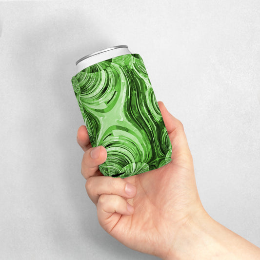 Uzi Spiral Mint Pastel 12 oz Can Cooler Sleeve