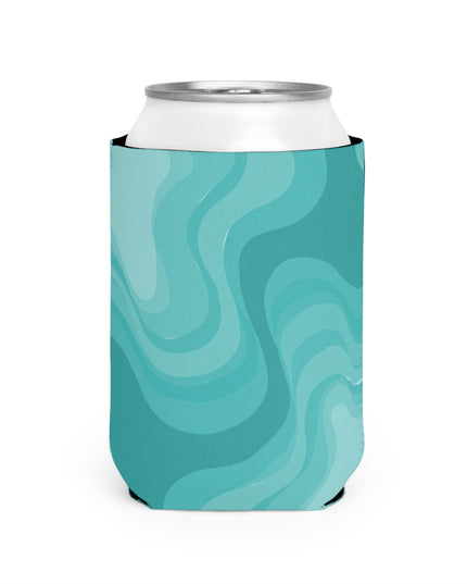 Tif Green Wavey 12 oz Can Cooler Sleeve