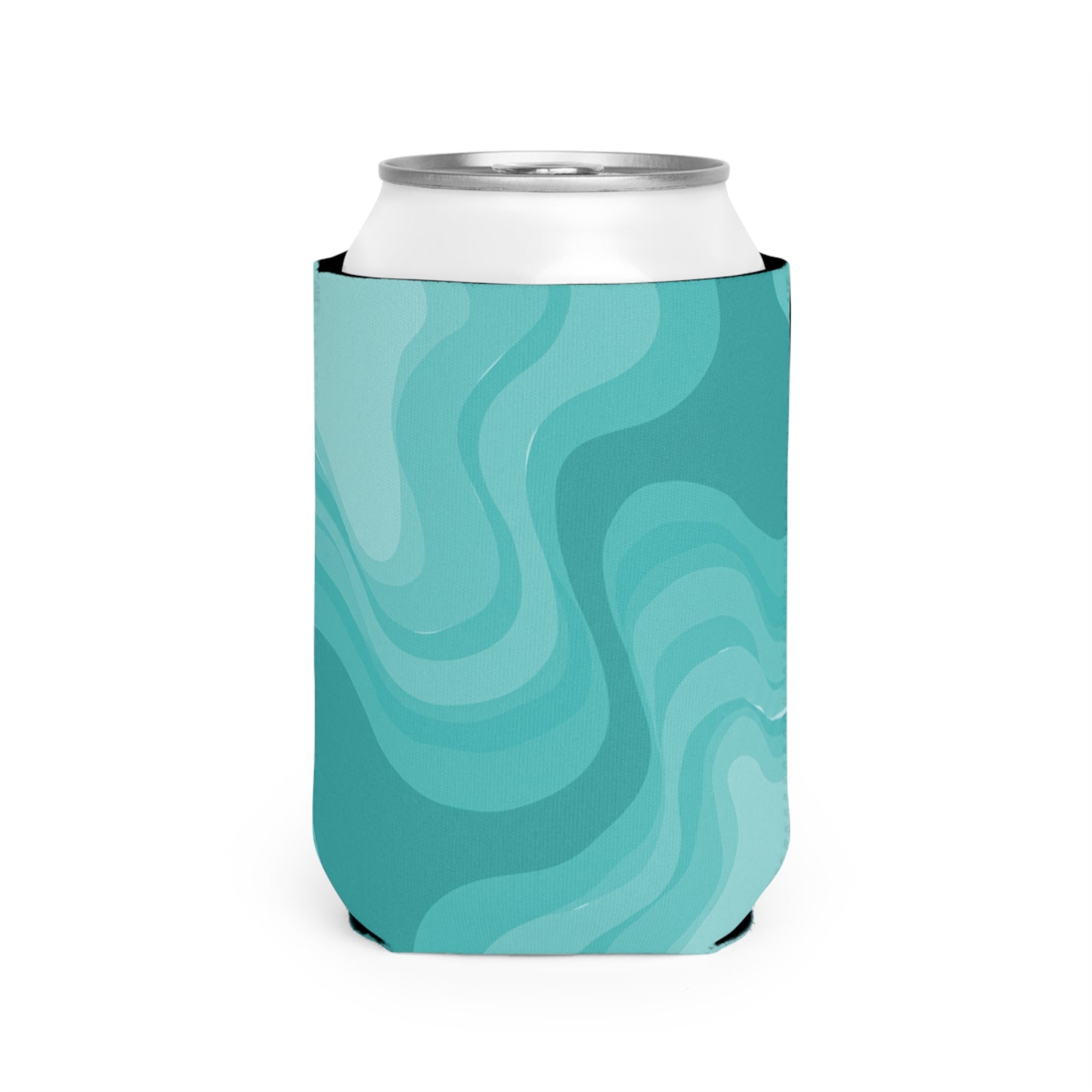 Tif Green Wavey 12 oz Can Cooler Sleeve