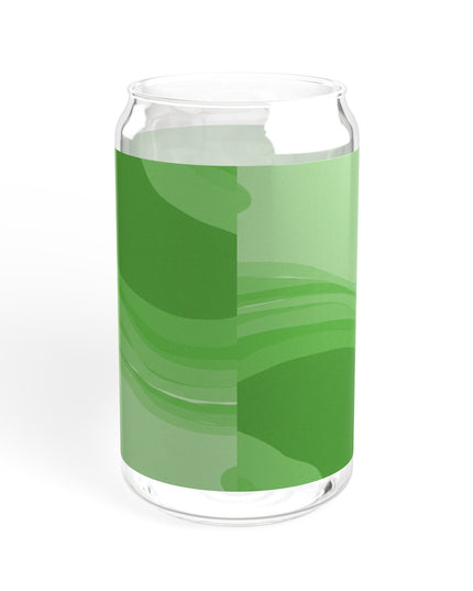 Greenie Meanie Wavey Sipper Glass, 16oz