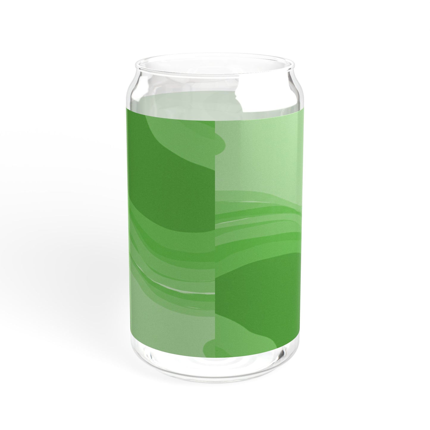 Greenie Meanie Wavey Sipper Glass, 16oz