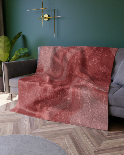 Power Red Wavey 50" x 60" Crushed Velvet Blanket