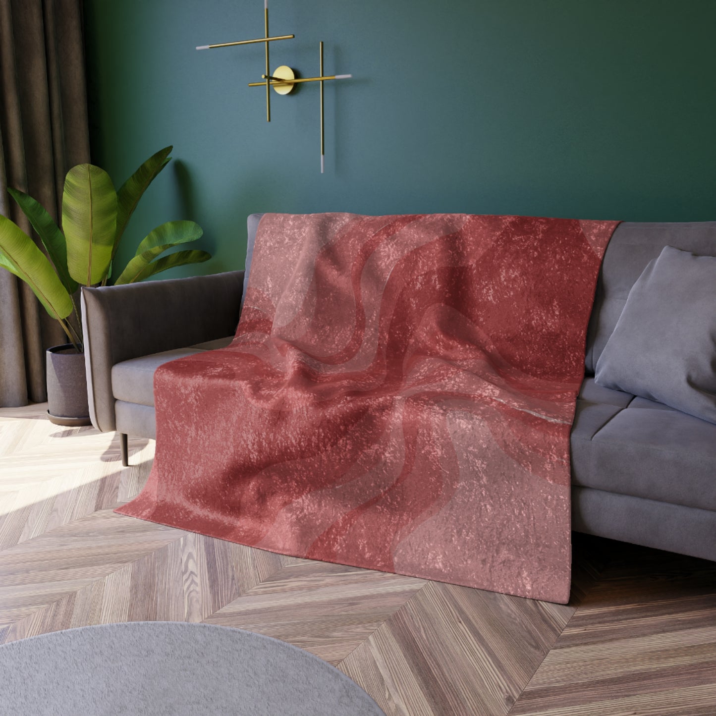 Power Red Wavey 50" x 60" Crushed Velvet Blanket