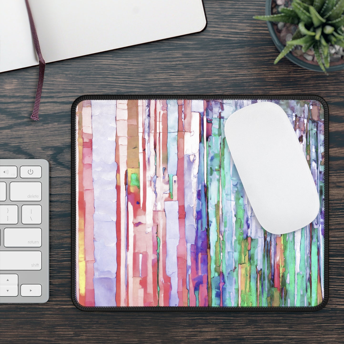 Striped Pastels 9" x 7" Gaming Mouse Pad
