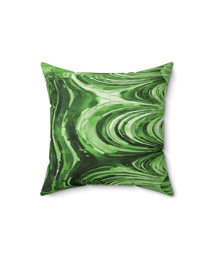 Uzi Spiral Mint Pastel 14" x 14" Faux Suede Square Pillow