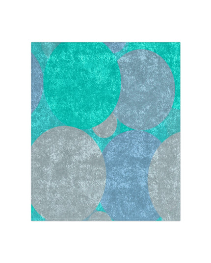 Pastel Tan and Tif Patches 50" x 60" Crushed Velvet Blanket