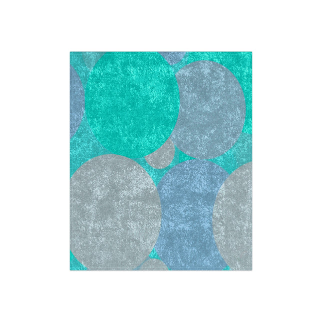 Pastel Tan and Tif Patches 50" x 60" Crushed Velvet Blanket