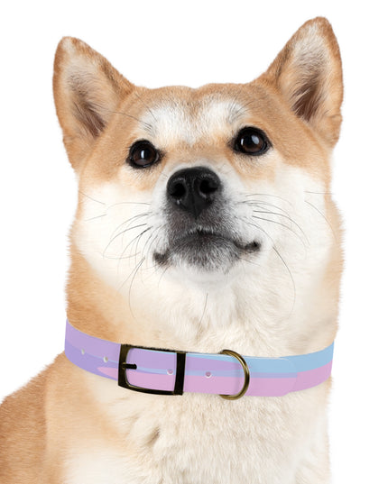 Pastel Purple and Mauve Patches Medium Dog Collar