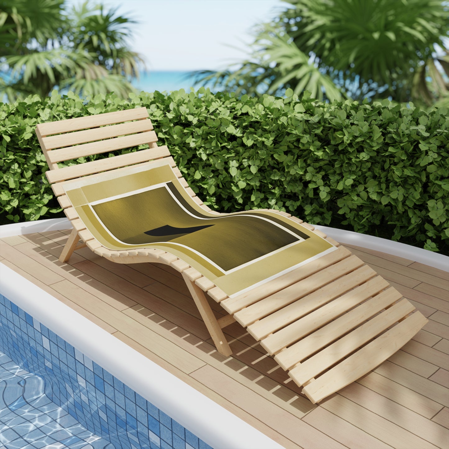 Tan Shadow Beach Towel, 24" x 44"