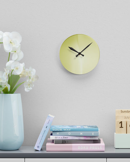 Lemon Fade Acrylic Round Wall Clock, 8" x 8"