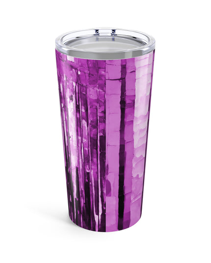 Striped Powder Lavender Tumbler 20oz