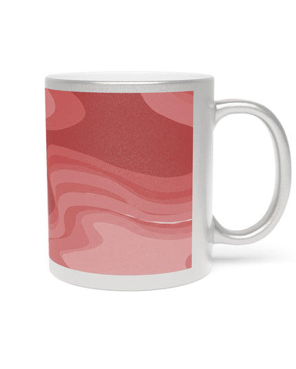 Power Red Wavey 11 oz Metallic Mug (Silver\Gold)