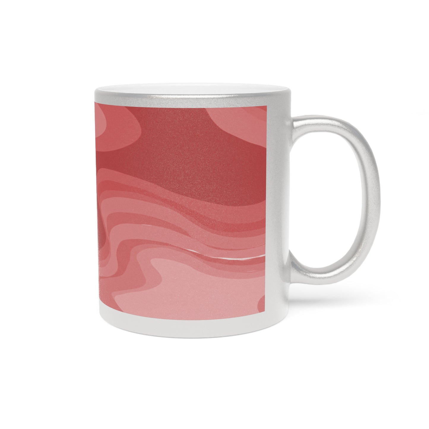 Power Red Wavey 11 oz Metallic Mug (Silver\Gold)