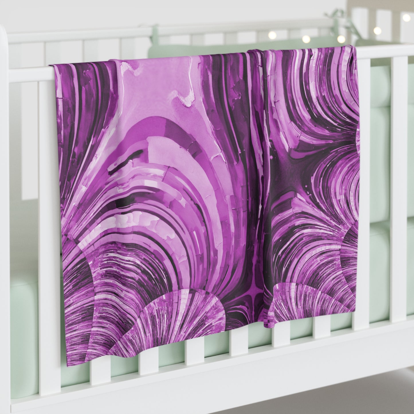 Uzi Spiral Powder Lavender Baby Swaddle 30″×40″ Blanket