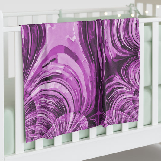 Uzi Spiral Powder Lavender Baby Swaddle 30″×40″ Blanket