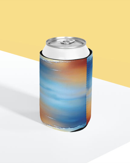 Blue Sea Red Orange Fog 12 oz Can Cooler Sleeve
