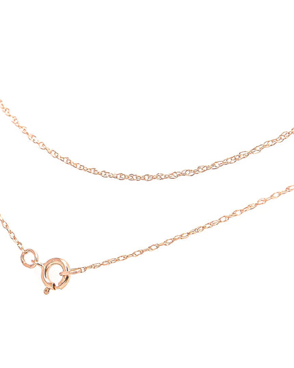 10K Gold 0.5 mm Slender & Dainty Fine Rope Chain Necklace