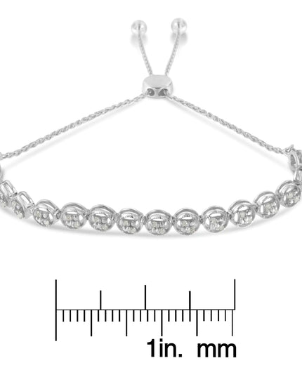Sterling Silver Diamond Bolo Bracelet (0.25 cttw, I-J Color, I3 Clarity)