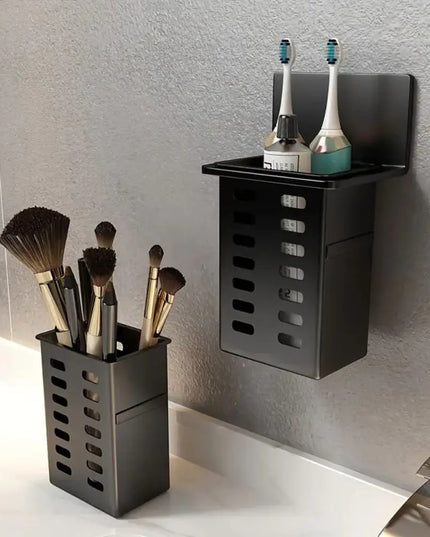 1pc Modern Wall-Mounted Bathroom Organizer