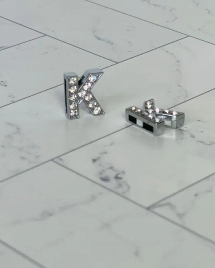 Pavé Letters -Silver Charms