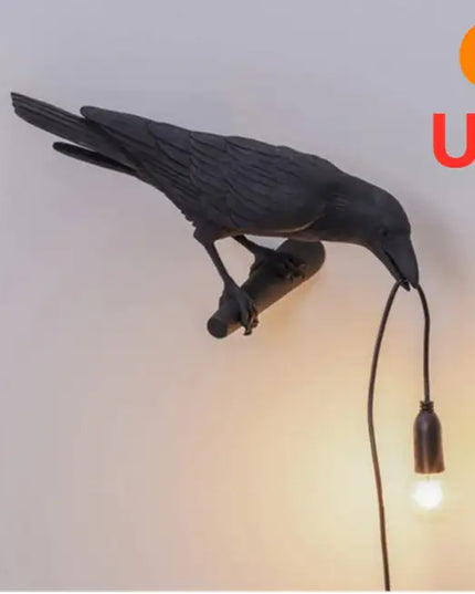 Resin Bird Wall Lamp Decoration