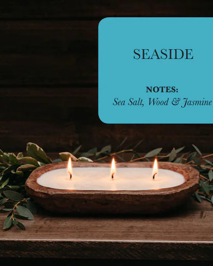 3-Wick Dough Bowl Soy Candle - Seaside