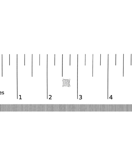 14K White Gold Princess Cut Lab-Grown Diamond Solitaire Stud Earrings (F-G Color, VS2-SI1 Clarity)
