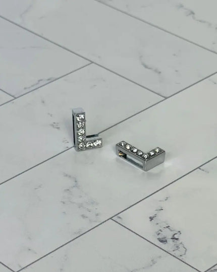 Pavé Letters -Silver Charms