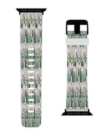 Mini Vintage Green Trees Watch Band for Apple Watch 8x.75/38-40mm/8x.75/42-44mm