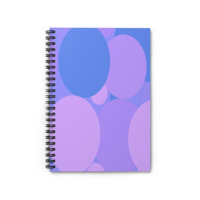 Pastel Purple Family Patches Spiral Notebook - Ruled Line, 6" x 8", 118 pagess