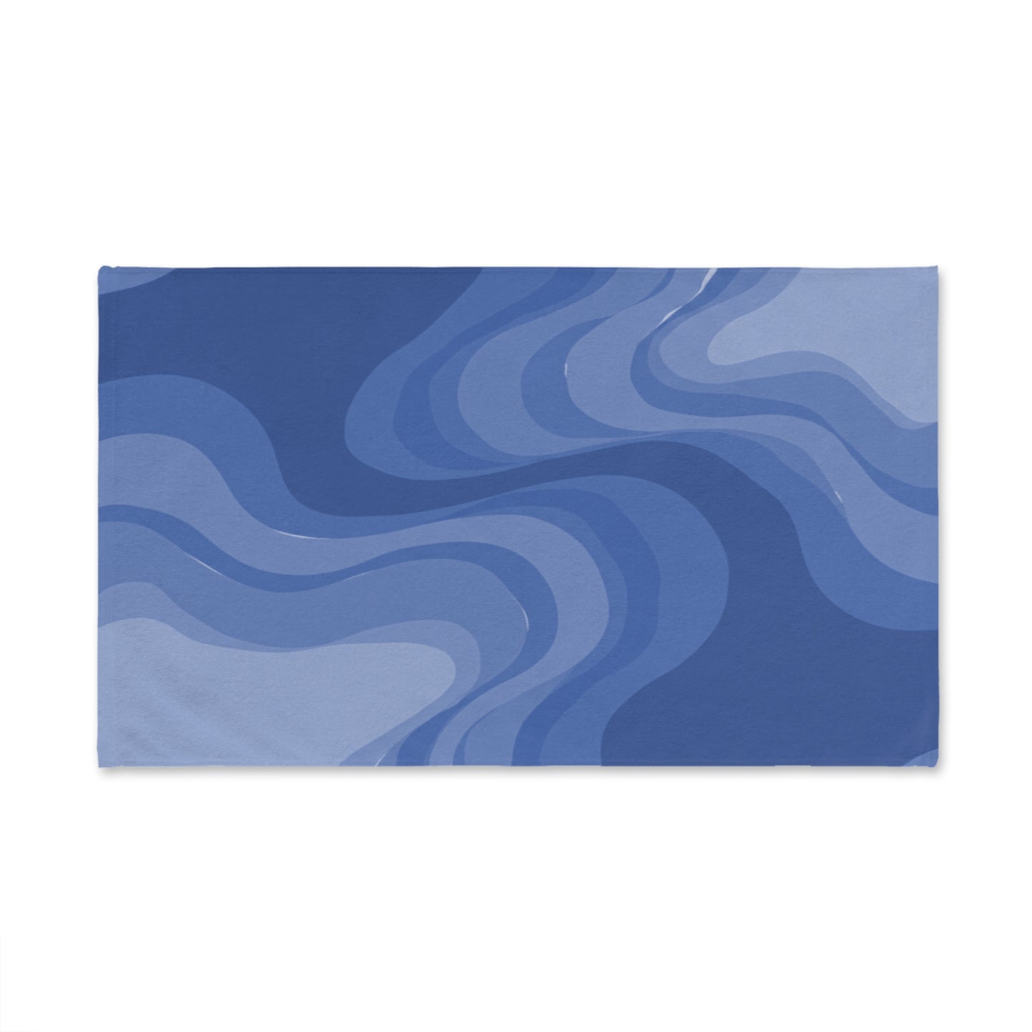 Deep Blue Wavey Hand Towel, 16" x 28"